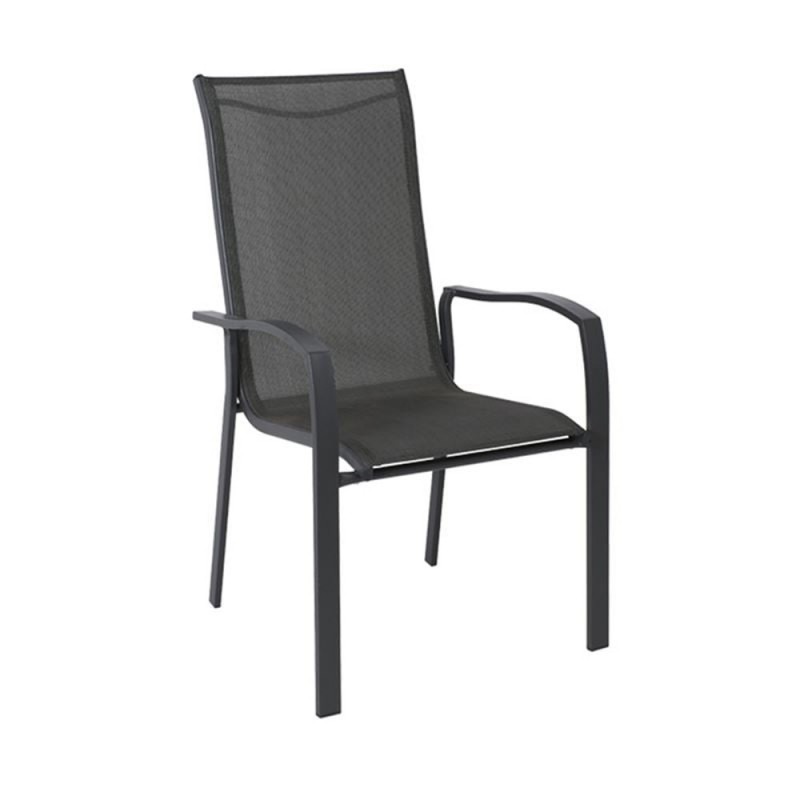 VERONA Dining Πολυθρόνα Κήπου - Βεράντας, Μέταλλο Βαφή Ανθρακί, Textilene Γκρι Κωδικός: [Ε-00016310] Ε273 ΔΙΑΣΤΑΣΕΙΣ 56x70x96cm