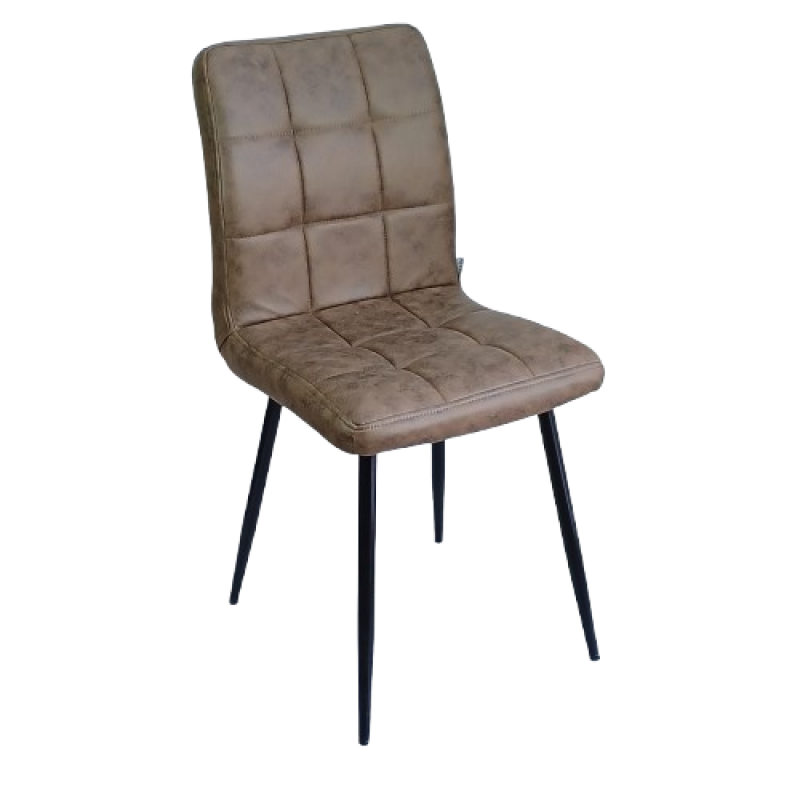 BETA καρέκλα μεταλλική ΜΑΥΡΗ με ύφασμα ΑΝΤΙΚΕ ΑΝΘΡΑΚΙ, 40x50xΗ88