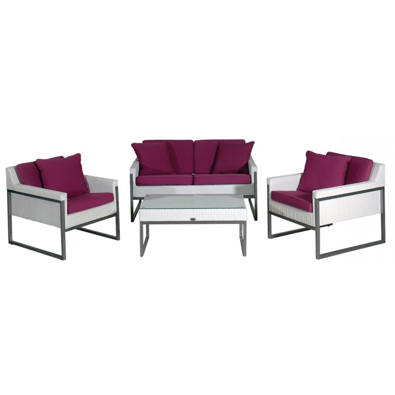 Καθιστικό Σέτ Rattan 4 Τεμαχίων Με Ανοξείδωτο Σκελετό Κωδικός: 3570