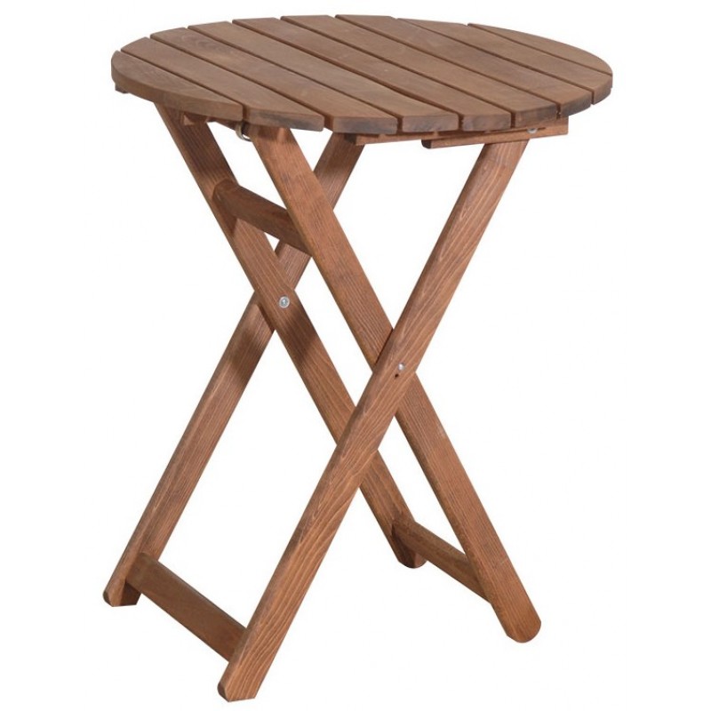 Ξύλινο Στρογγυλό Πτυσσόμενο Τραπέζι Οξυά 60cm Κωδικός: 213711