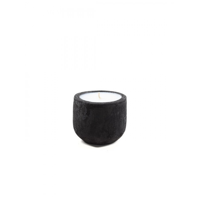 Κεραμικό Κηροπήγιο Mingi Black Spot Gray Large (15x15x14) Soulworks 0630027