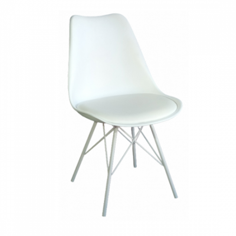 BERG-PP-M καρέκλα polypropylene ΛΕΥΚΗ, 52x49x82