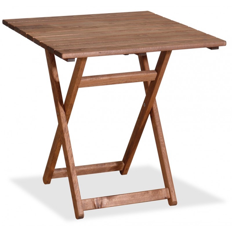 Ξύλινο Τετράγωνο Πτυσσόμενο Τραπέζι Οξυά 60(W) x 60(L) x 72(H)cm Κωδικός: 223903