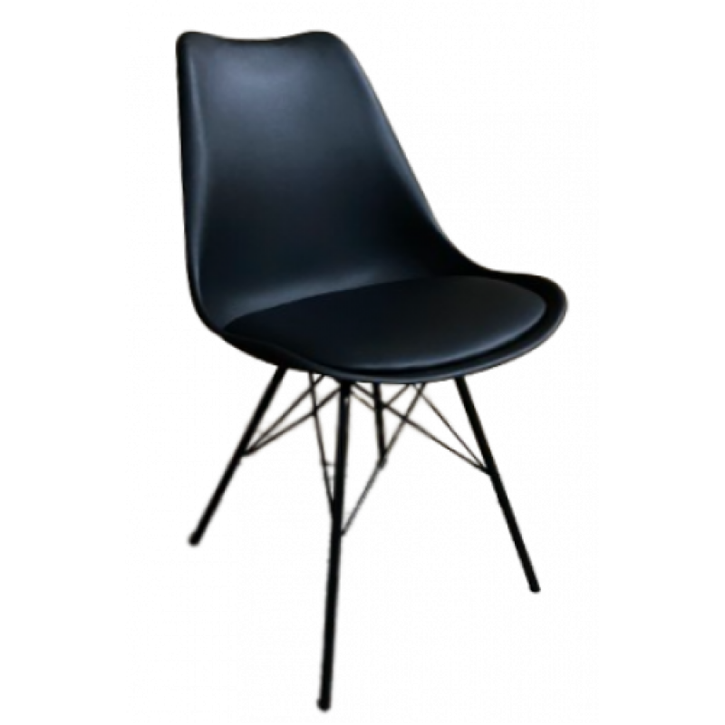 BERG-PP-M καρέκλα polypropylene ΜΑΥΡΟ, 52x49x82