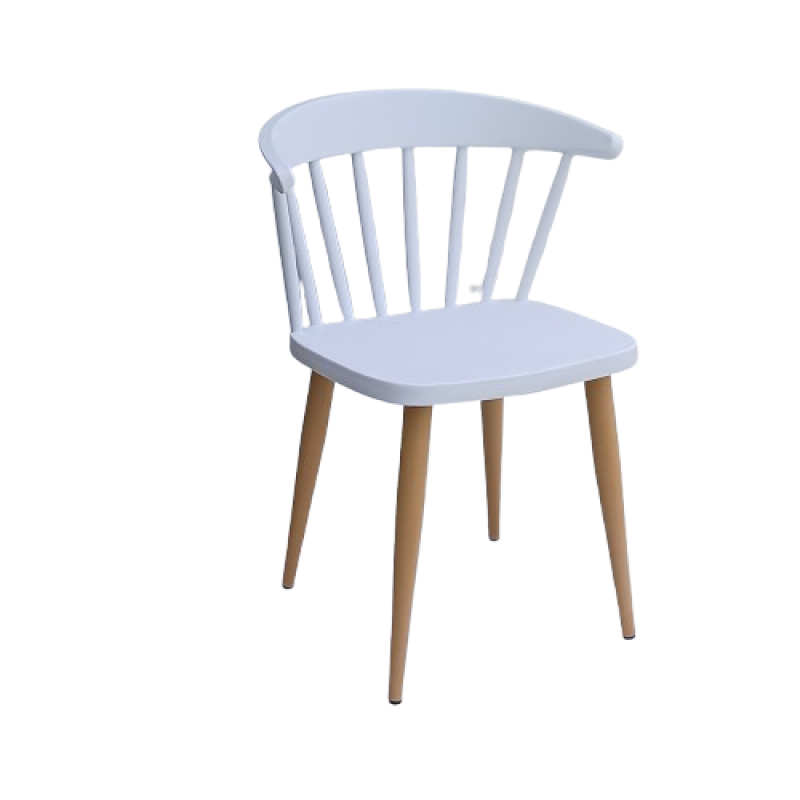 NTALTON-C καρέκλα πόδι μέταλλο ΦΥΣΙΚΟ κάθισμα polypropylene ΛΕΥΚΟ / 49x52xH75