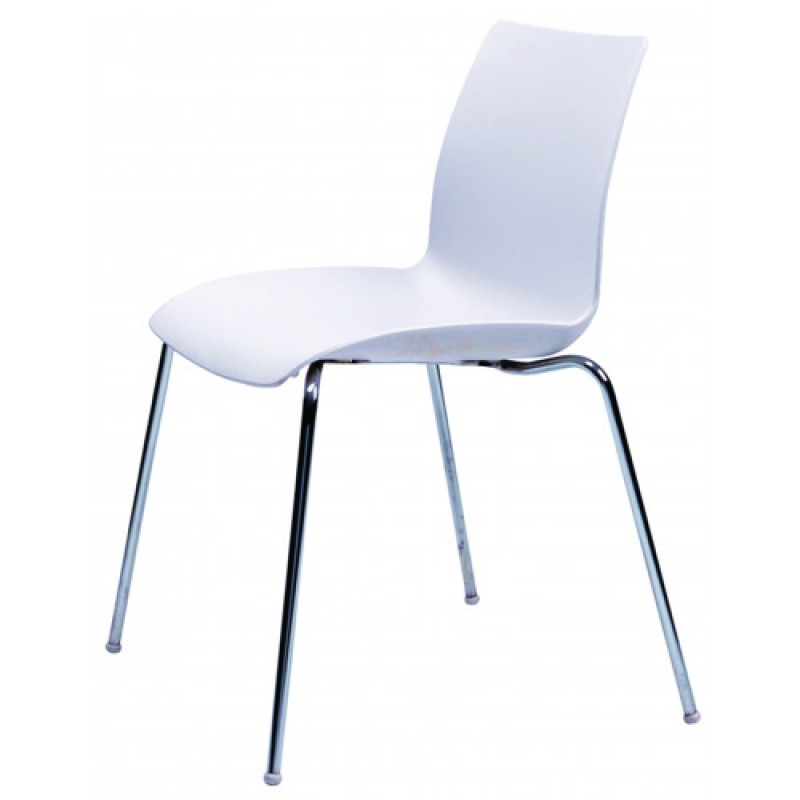 ALYA καρέκλα polypropylene ΛΕΥΚΗ, 44x56x74