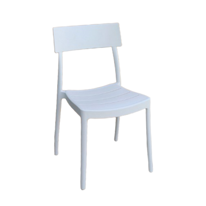 ROMA-C καρέκλα polypropylene ΛΕΥΚΗ, 49x49x82
