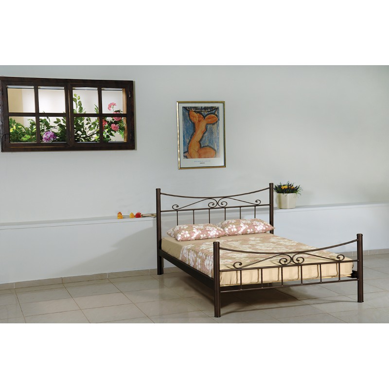 Υπέρδιπλο Μεταλλικό Κρεβάτι Ευρυδίκη 208 x 158cm Κωδικός: 191546