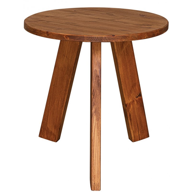 Ξύλινο Στρογγυλό Τραπέζι Απο Ξύλο Πέυκου 60 x 73(h)cm Κωδικός: 22535