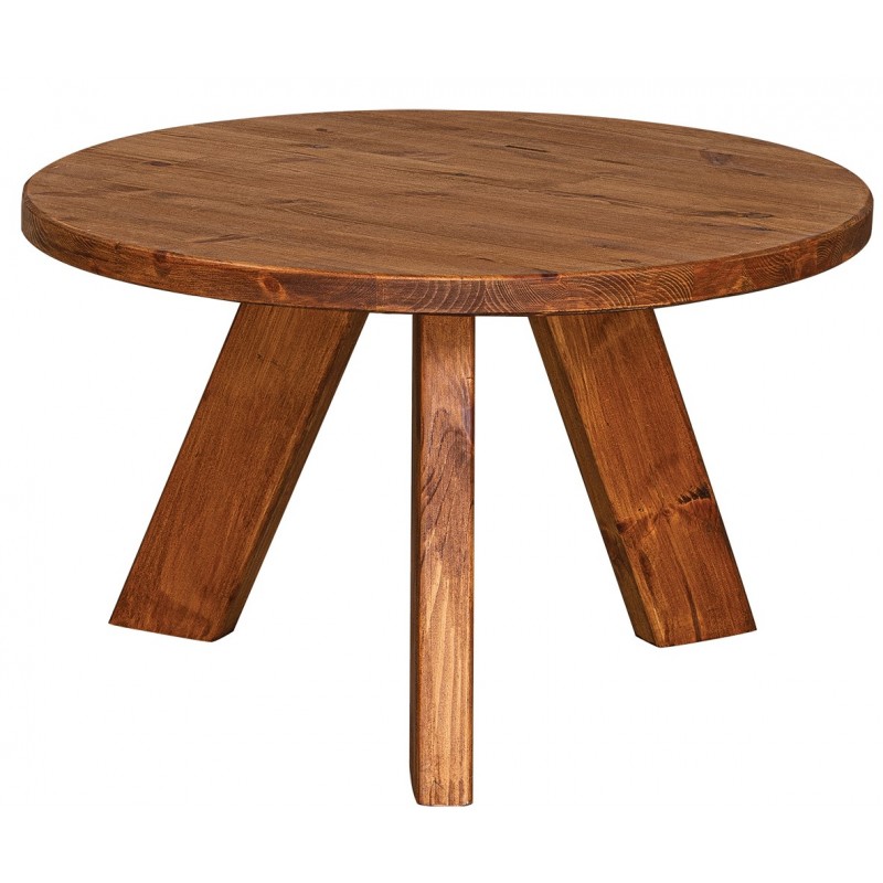Ξύλινο Στρογγυλό Τραπέζι Απο Ξύλο Πέυκου 80 x 40(h)cm Κωδικός: 23999