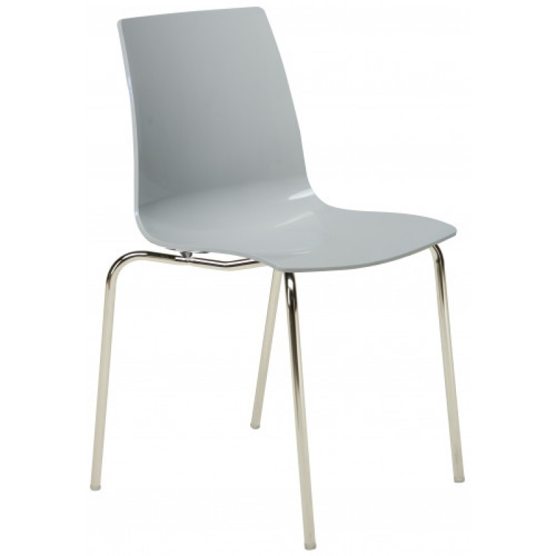 LOLLIPOP-4P καρέκλα polycarbonate gloss ΓΚΡΙ