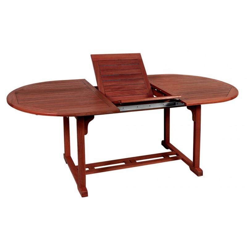 Οβάλ Επεκτεινόμενο τραπέζι Red Shorea ,140 + 40 = 180 x 80 x 75(H)cm Κωδικός: 203468