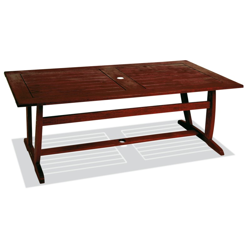 Ξύλινο Παραλληλόγραμμο Τραπέζι Kwilla Tuscon 200 x 100 x 72(h)cm Κωδικός: RKT-24 TUSCON