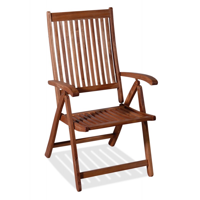Ξύλινη Ψηλόπλατη Πτυσσόμενη Πολυθρόνα 5 Θέσεων ,Acacia Wood Κωδικός: VAL-5 AC