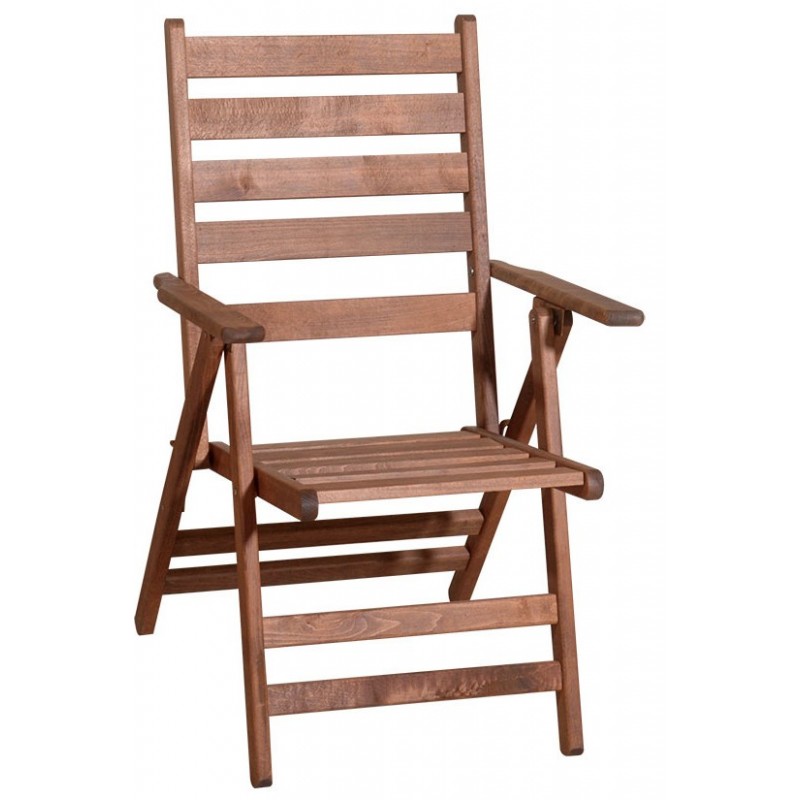 Ξύλινη Ψηλόπλατη Πτυσσόμενη Πολυθρόνα 4 Θέσεων ,Οξυά Κωδικός: 213708
