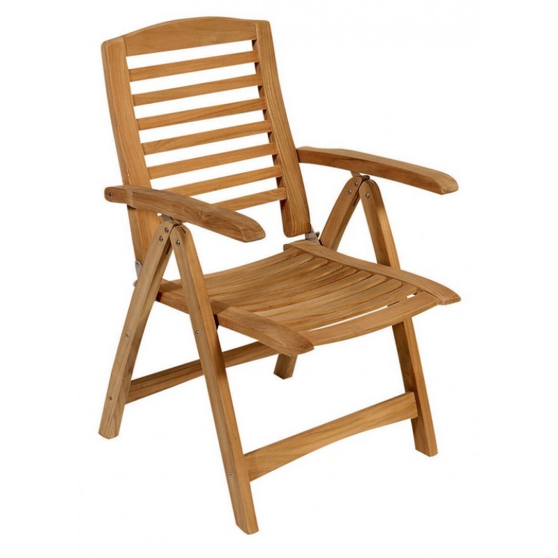 Ξύλινη Πτυσσόμενη Πολυθρόνα Χαμηλής Πλάτης Με 5 Θέσεις ,Teak Κωδικός: T4085ML TEAK