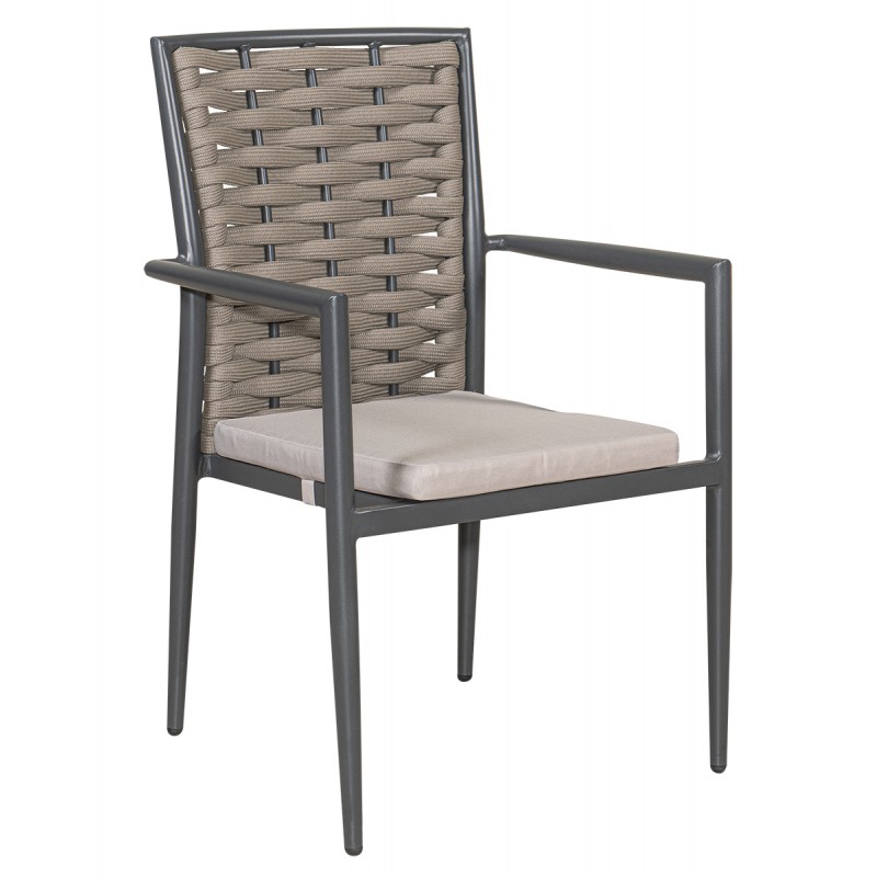 Στοιβαζόμενη Πολυθρόνα Αλουμινίου Με Σχοινί Απο Καουτσούκ 5cm Κωδικός: 223886