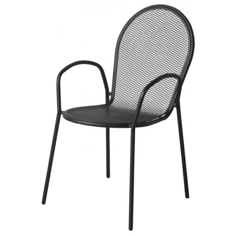 Γκρί Μεταλλική Στοιβαζόμενη Πολυθρόνα 54 x 62 x 88(h)cm Κωδικός: 186761