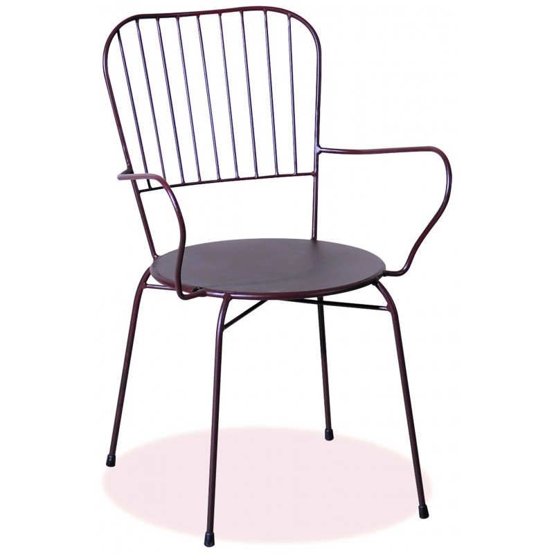 Γαλβανισμένη Μεταλλική Στοιβαζόμενη Πολυθρόνα Μασίφ Χρώμα Σκουριά Κωδικός: 22538