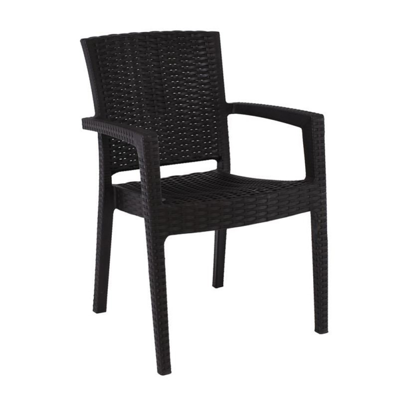 LORA-Pro Πολυθρόνα Στοιβαζόμενη, PP (Rattan Look) Απόχρωση Καφέ Σκούρο Κωδικός: [Ε-00025541] Ε303,40 ΔΙΑΣΤΑΣΕΙΣ 58x61x87cm