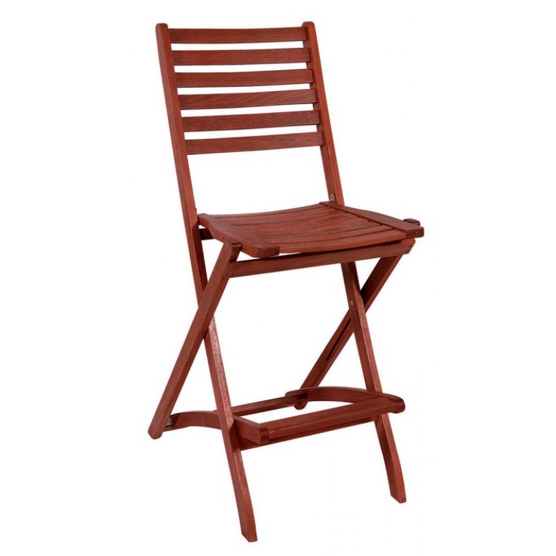 Ξύλινο Πτυσσόμενο Σκαμπό ,Red Shorea ,59 x 70 x 75cm(Ύψος Καθίσματος) Κωδικός: C3045-AR