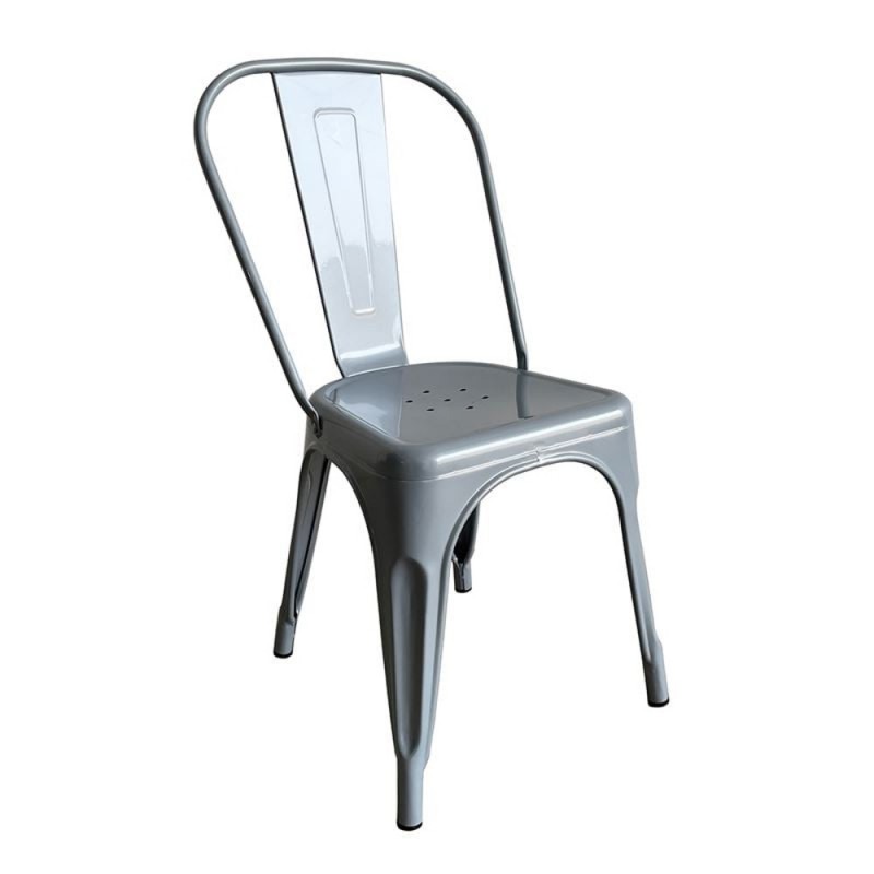 RELIX Καρέκλα Στοιβαζόμενη, Μέταλλο Βαφή Γκρι Κωδικός: [Ε-00025816] Ε5191,4W ΔΙΑΣΤΑΣΕΙΣ 44x49x84cm