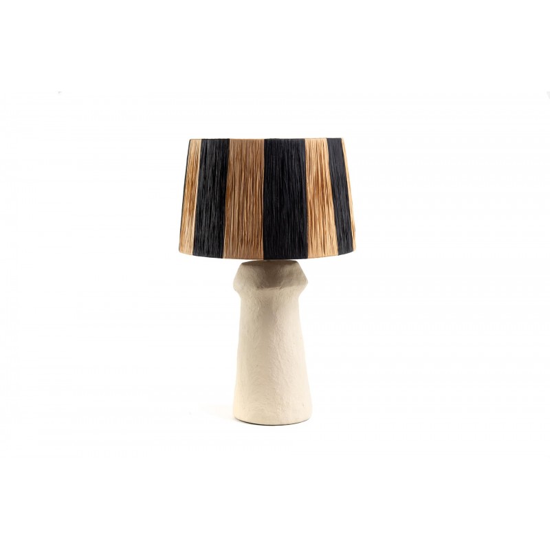 Επιτραπέζιο Φωτιστικό Juvela Raffia Beige Black (42x42x54) Soulworks 0880006