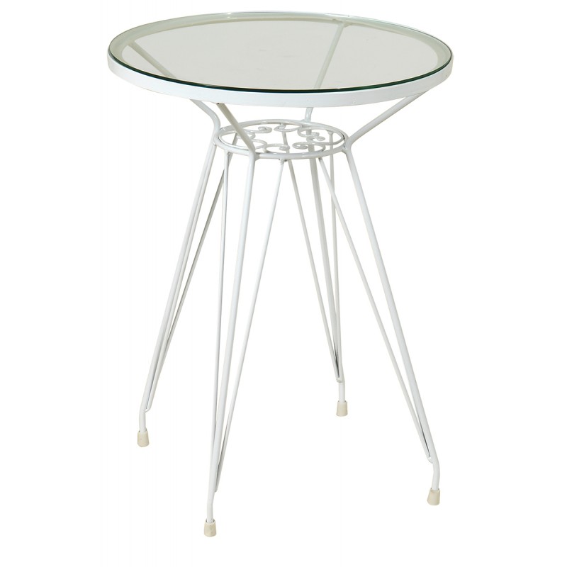 Γαλβανισμένο Στρογγυλό Τραπέζι Μασίφ 50 x 66(h)cm Κωδικός: 3767