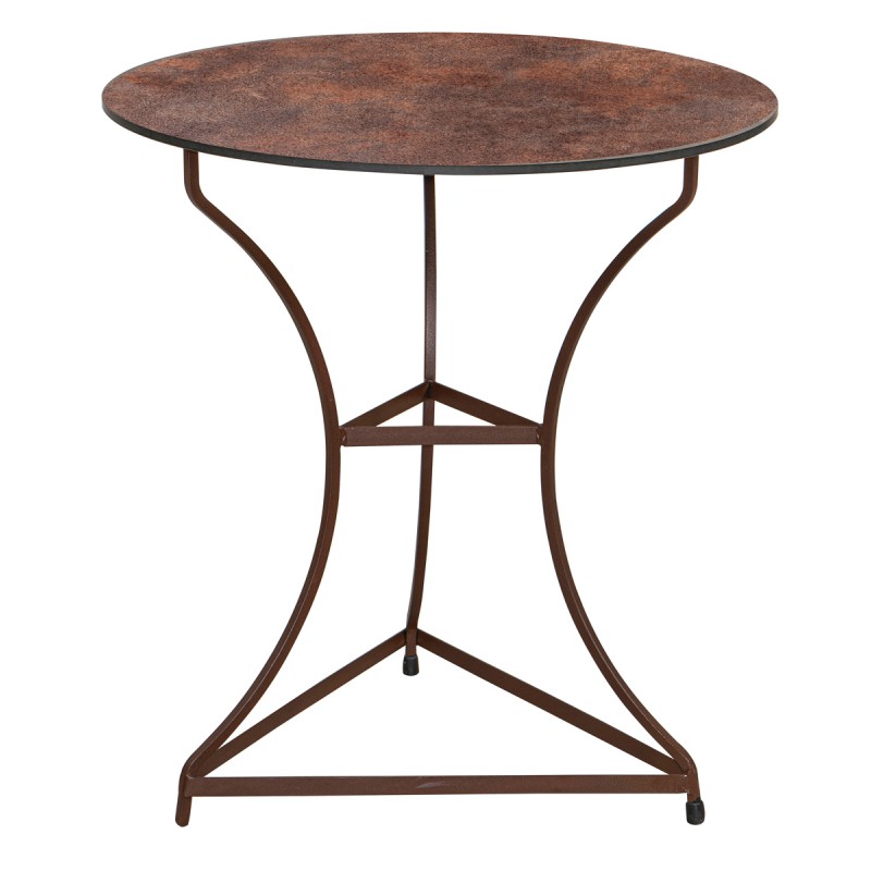 Γαλβανισμένο Στρογγυλό Τραπέζι Με Επιφάνεια Compact Hpl Σκουριά Φ60 x 74(h)cm Κωδικός: 22483