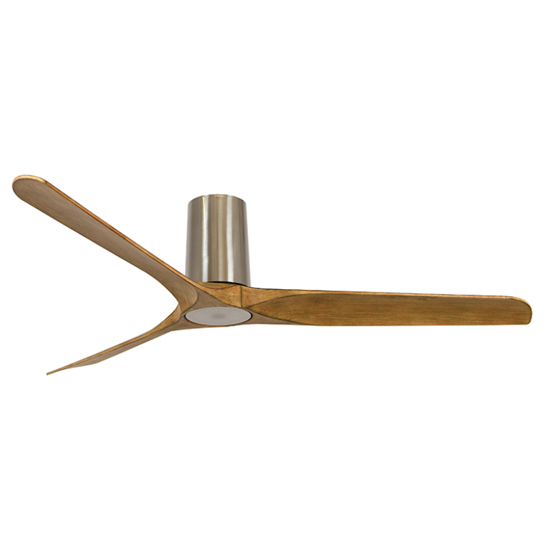 Lucci Air Londo Brushed chrome with teak blades SKU	8021610249
