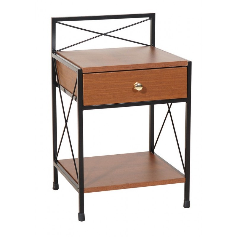 Μεταλλικό Κομοδίνο Με 1 Συρτάρι 37(w) x 36(d) x 61(h) cm Κωδικός: 191534