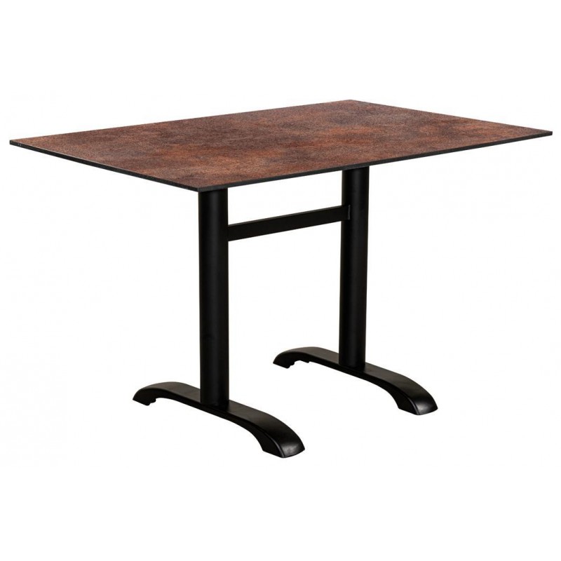 Παραλληλόγραμμο Μεταλλικό Τραπέζι Με Επιφάνεια Compact Hpl Σκουριά 120 x 80 x 75(h)cm Κωδικός: 22507