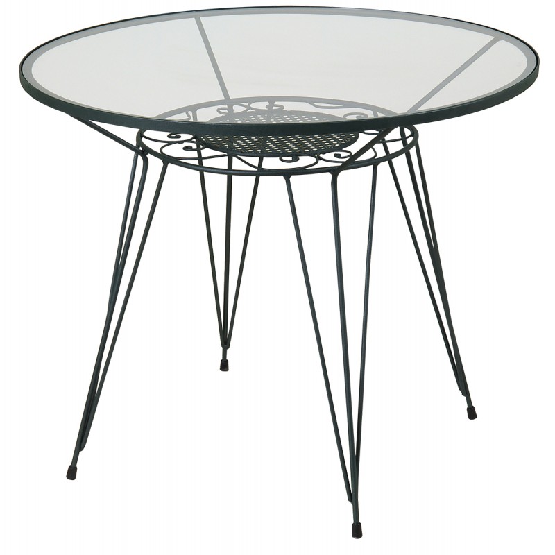 Γαλβανισμένο Στρογγυλό Τραπέζι Μασίφ 90 x 75(h)cm Κωδικός: 3765