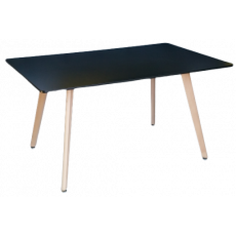 BERT-T τραπέζι ενιαίου χώρου ξύλινo ΜΑΥΡΟ, 90x140xH75