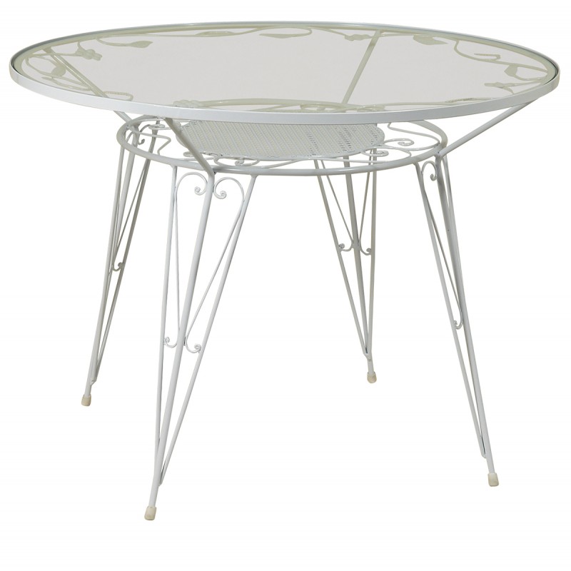 Γαλβανισμένο Στρογγυλό Τραπέζι Μασίφ 90 x 75(h)cm Κωδικός: 3761