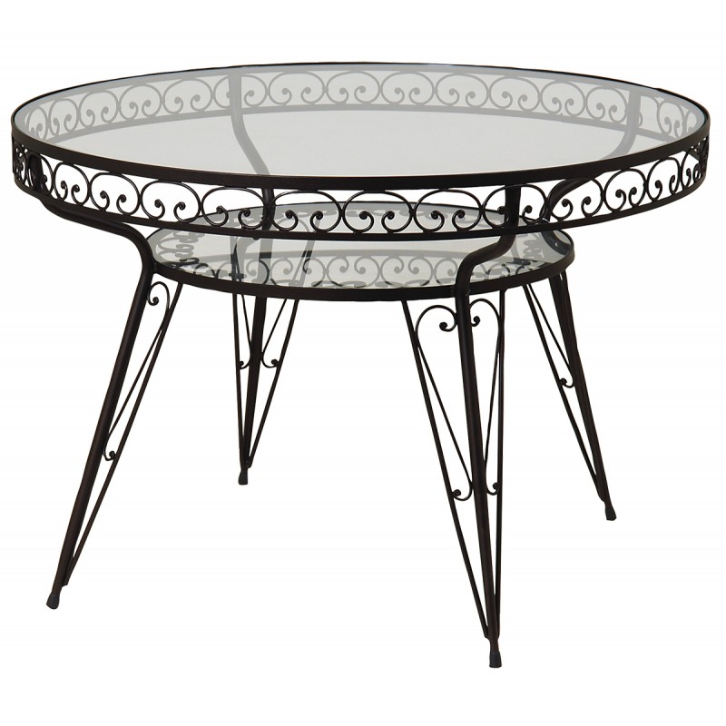 Γαλβανισμένο Στρογγυλό Τραπέζι Μασίφ 80 x 75cm Κωδικός: 3749