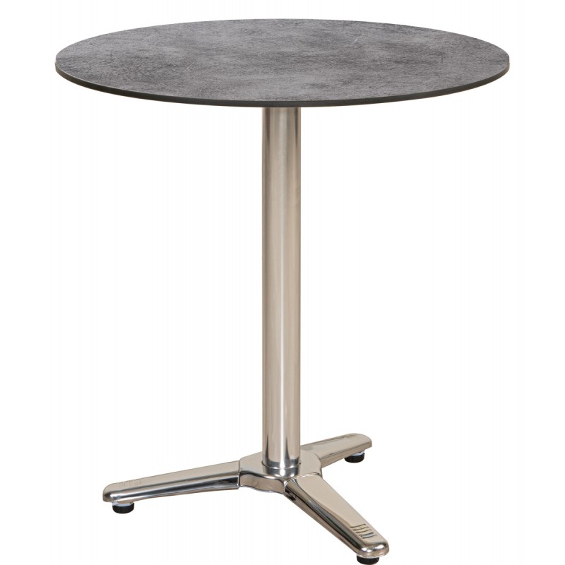 Στρογγυλό Τραπέζι Με Γκρί Επιφάνεια Hpl Και Ανοξείδωτο Σκελετό 70 x 75(h)cm Κωδικός: 23957