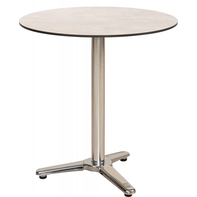Στρογγυλό Τραπέζι Με Μπέζ Επιφάνεια Hpl Και Ανοξείδωτο Σκελετό 70 x 75(h)cm Κωδικός: 23961