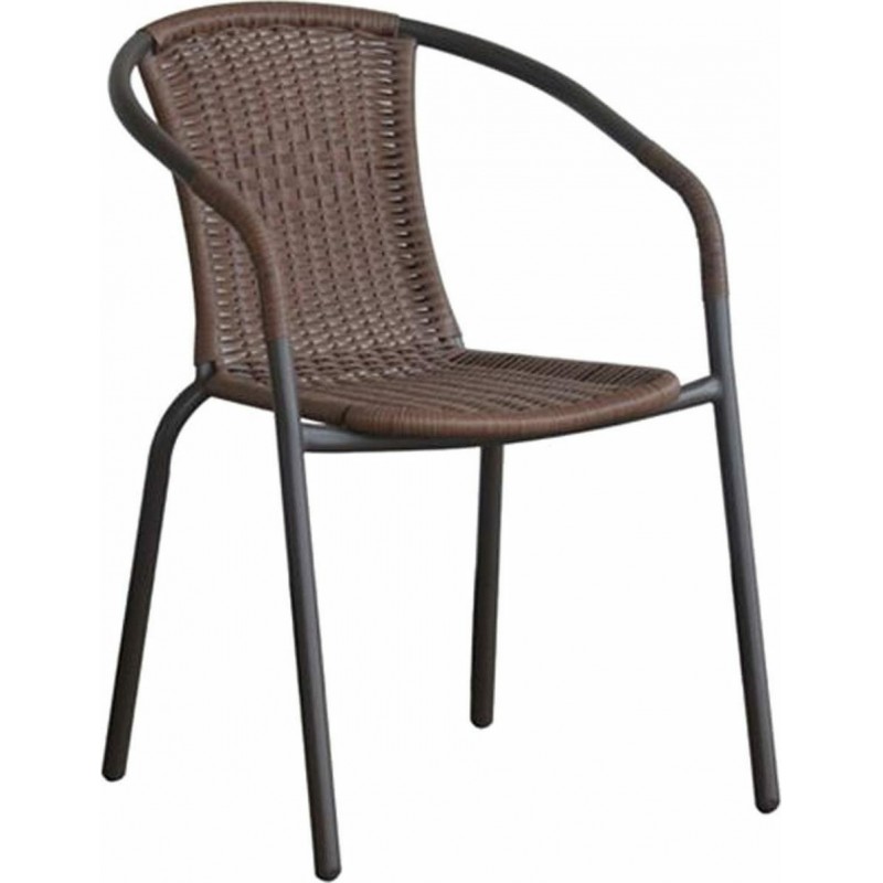 BALENO Πολυθρόνα Βεράντας - Κήπου, Μέταλλο Βαφή Καφέ, Wicker Brown, Στοιβαζόμενη Κωδικός: [Ε-00016569] Ε2401 ΔΙΑΣΤΑΣΕΙΣ 53x58x77cm