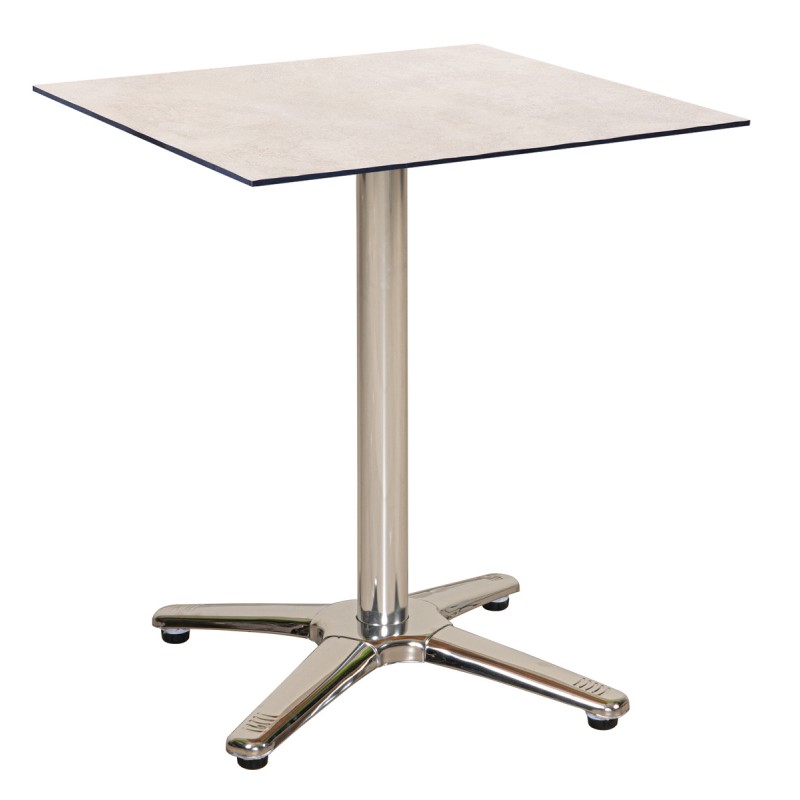 Τετράγωνο Τραπέζι Με Μπέζ Επιφάνεια Hpl Και Ανοξείδωτο Σκελετό 70 x 70 x 75(h)cm Κωδικός: 23969