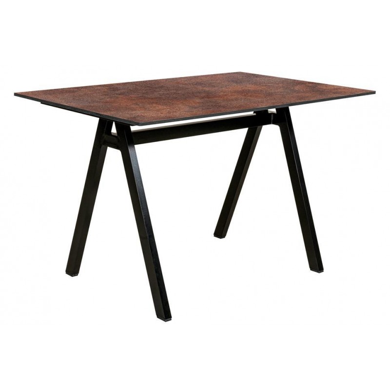 Παραλληλόγραμμο Τραπέζι Αλουμινίου Με Επιφάνεια Compact Hpl Σκουριά 160 x 90 x 75(h)cm Κωδικός: 22522