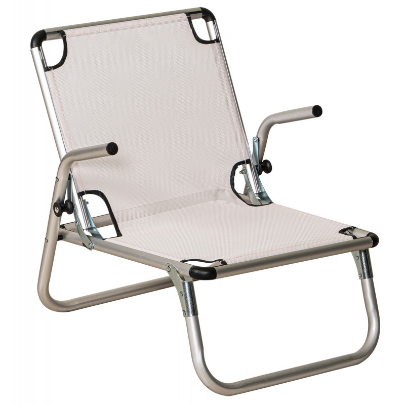 Λευκό Πτυσσόμενο Καρεκλάκι Παραλίας Με Αλουμίνιο Σκελετό 60(w) x 52(d) x 23/59(h)cm Κωδικός: DC3038-W