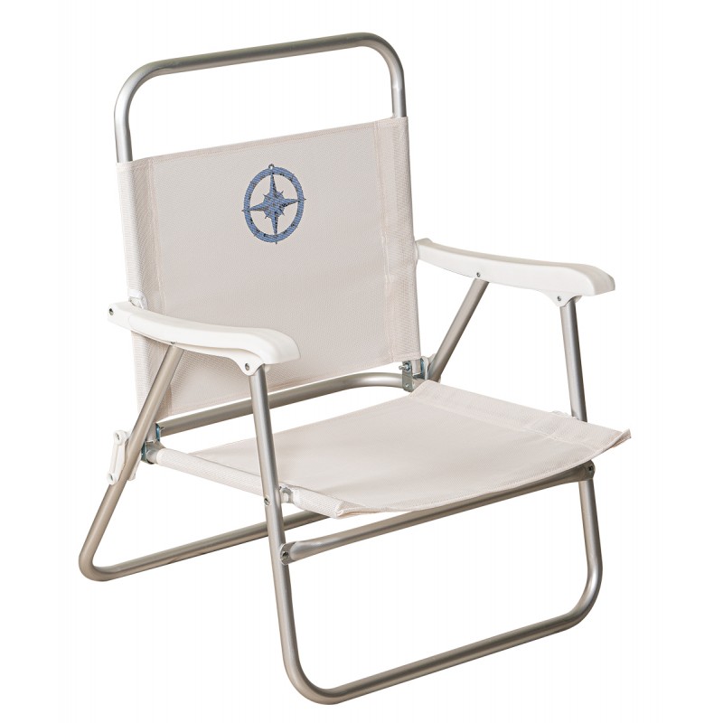 Λευκή Πτυσσόμενo Καρεκλάκι Παραλίας Με Αλουμίνιο Σκελετό Και Διάτρητο Ύφασμα 1 x 1 , 60 x 63 x 27/80(h)cm Κωδικός: LT-22472 WHITE