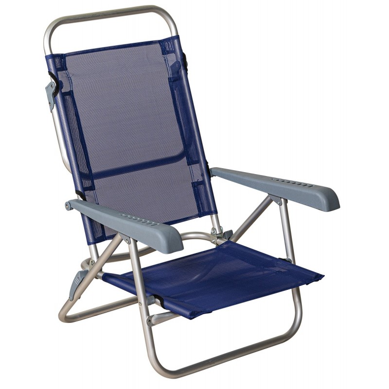 Μπλέ Πτυσσόμενο Καρεκλάκι - Ξαπλώστρα Με Αλουμίνιο Σκελετό Και Διάτρητο Ύφασμα , 66 x 60 x 19/84(h)cm Κωδικός: LT-C103A BLUE