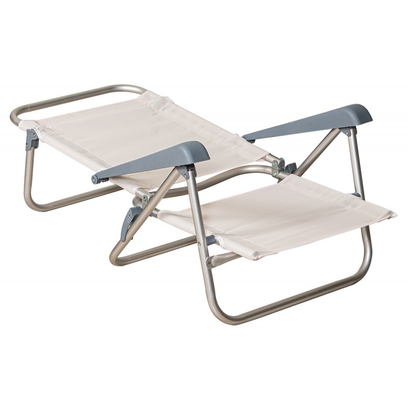 Λευκό Πτυσσόμενο Καρεκλάκι - Ξαπλώστρα Παραλίας Με Αλουμίνιο Σκελετό Και Διάτρητο Ύφασμα , 66 x 60 x 19/84(h)cm Κωδικός: LT-C103A WHITE