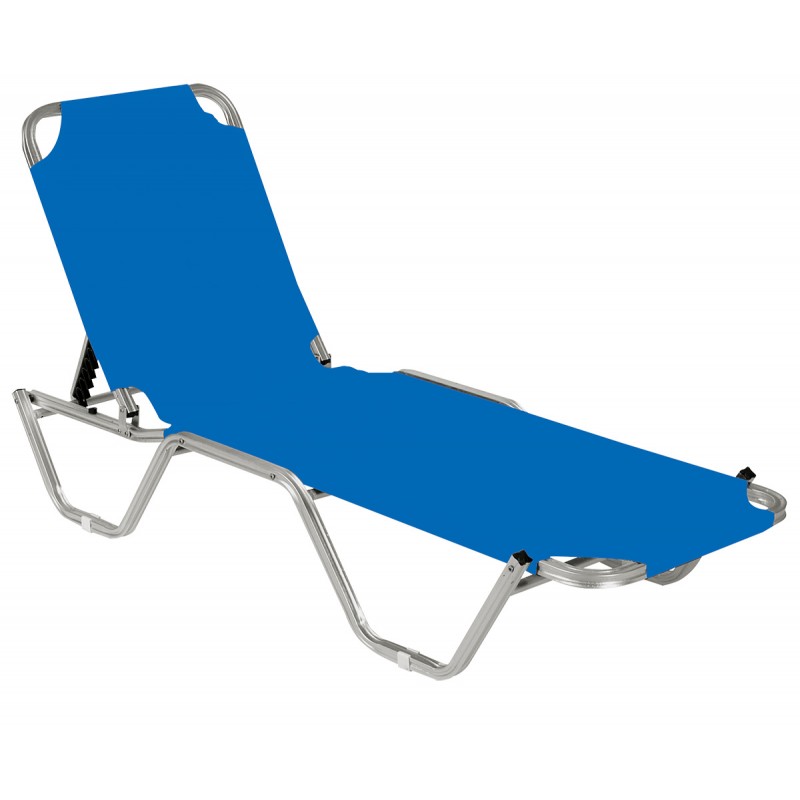 Μπλέ Στοιβαζόμενη Ξαπλώστρα Παραλίας 5 Θέσεων Με Διάτρητο Ύφασμα 2x1 195 x 60 x 29(h)cm Κωδικός: L1028-B BLUE