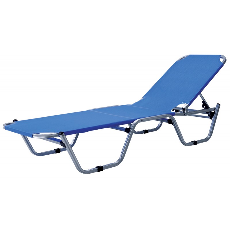 Μπλέ Στοιβαζόμενη Ξαπλώστρα Παραλίας 5 Θέσεων Με Διάτρητο Ύφασμα 2x1 191 x 60 x 30(h)cm Κωδικός: L1029-B BLUE