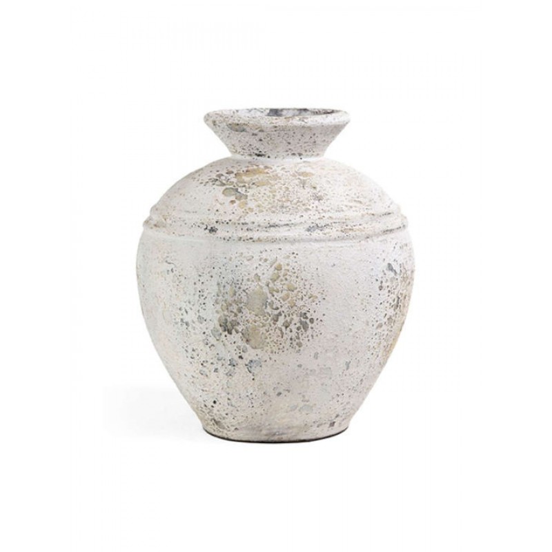Διακοσμητικό βάζο Bianca Boho White Medium (35x35x40) GRC Soulworks 0630034