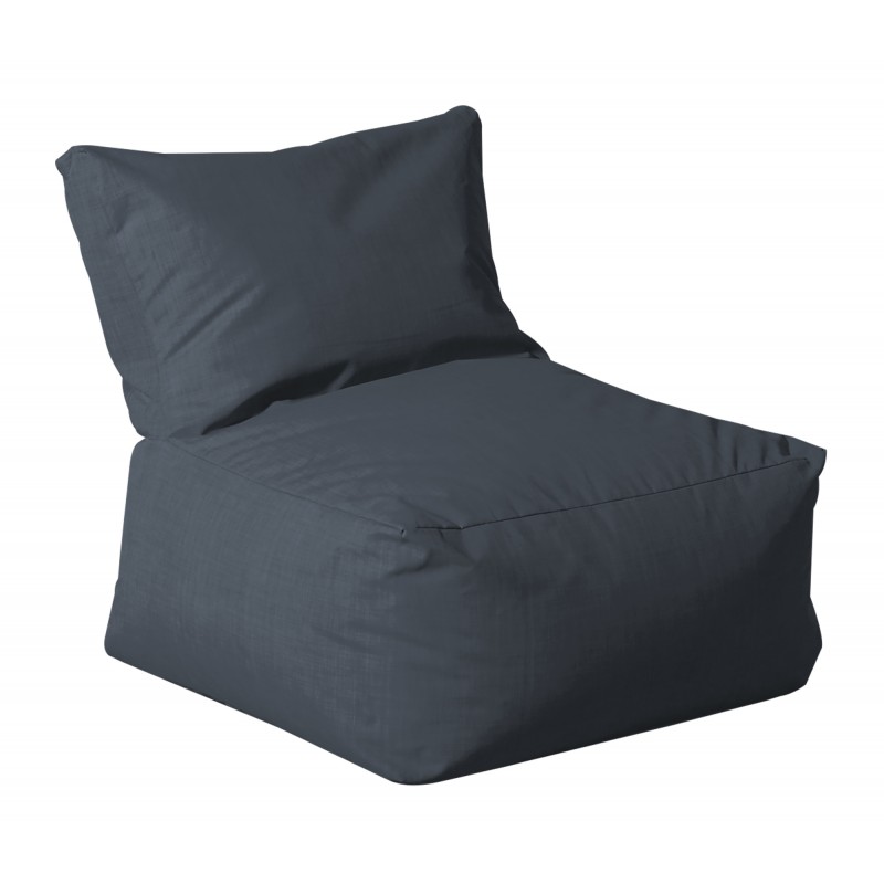 Πολυθρόνα Πούφ Με Γκρί Σκούρο Αδιάβροχο Ύφασμα 75 x 75 x 35/70(H)cm Κωδικός: 22529
