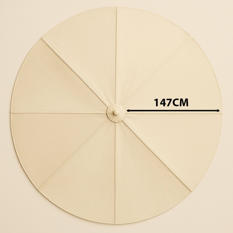 Εκρού Ανταλλακτικό Πανί Ομπρέλας Χωρίς Βολάν 300cm , Με 6 Ακτίνες Κωδικός: 23905